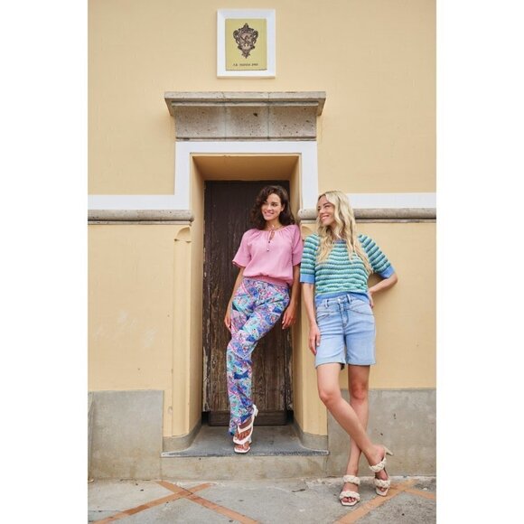 NWT ESQUALO Summer Blues Trousers - Picture 2 of 8